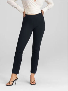 Honeylove Black Okendo Ponte Slim Ankle Pants Large